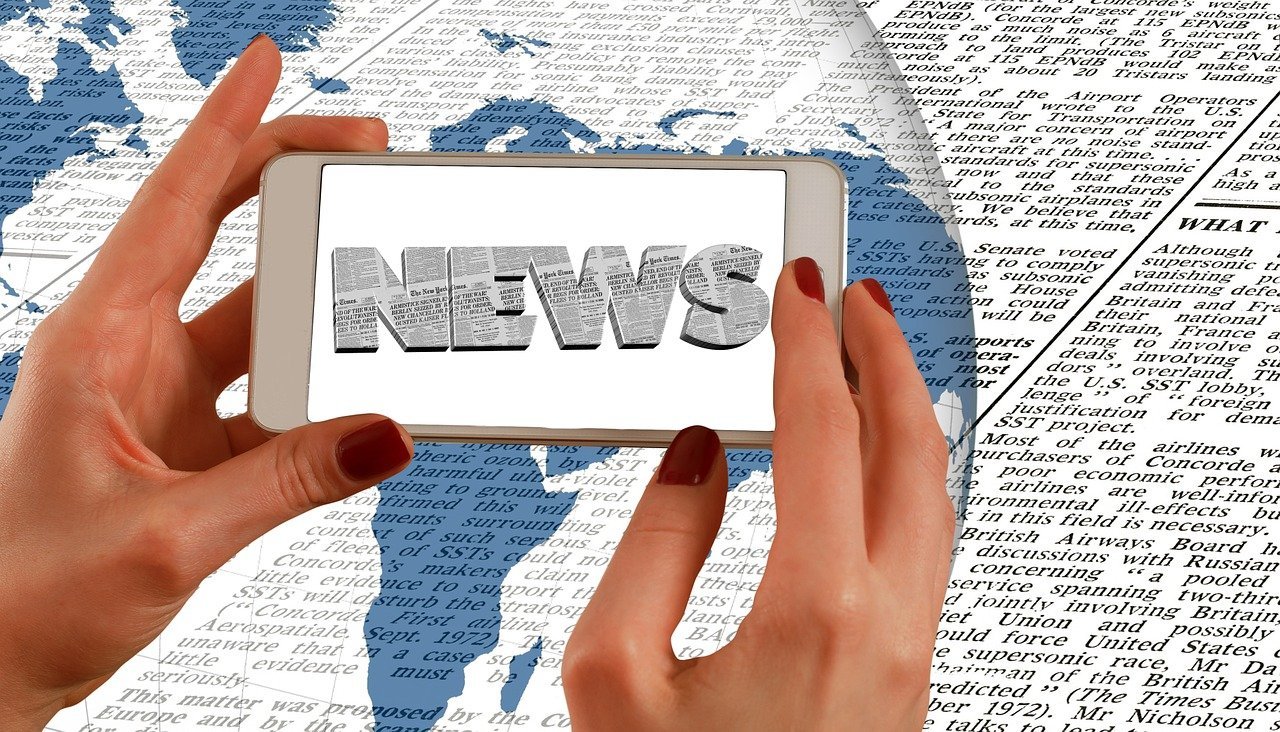 Person reading news