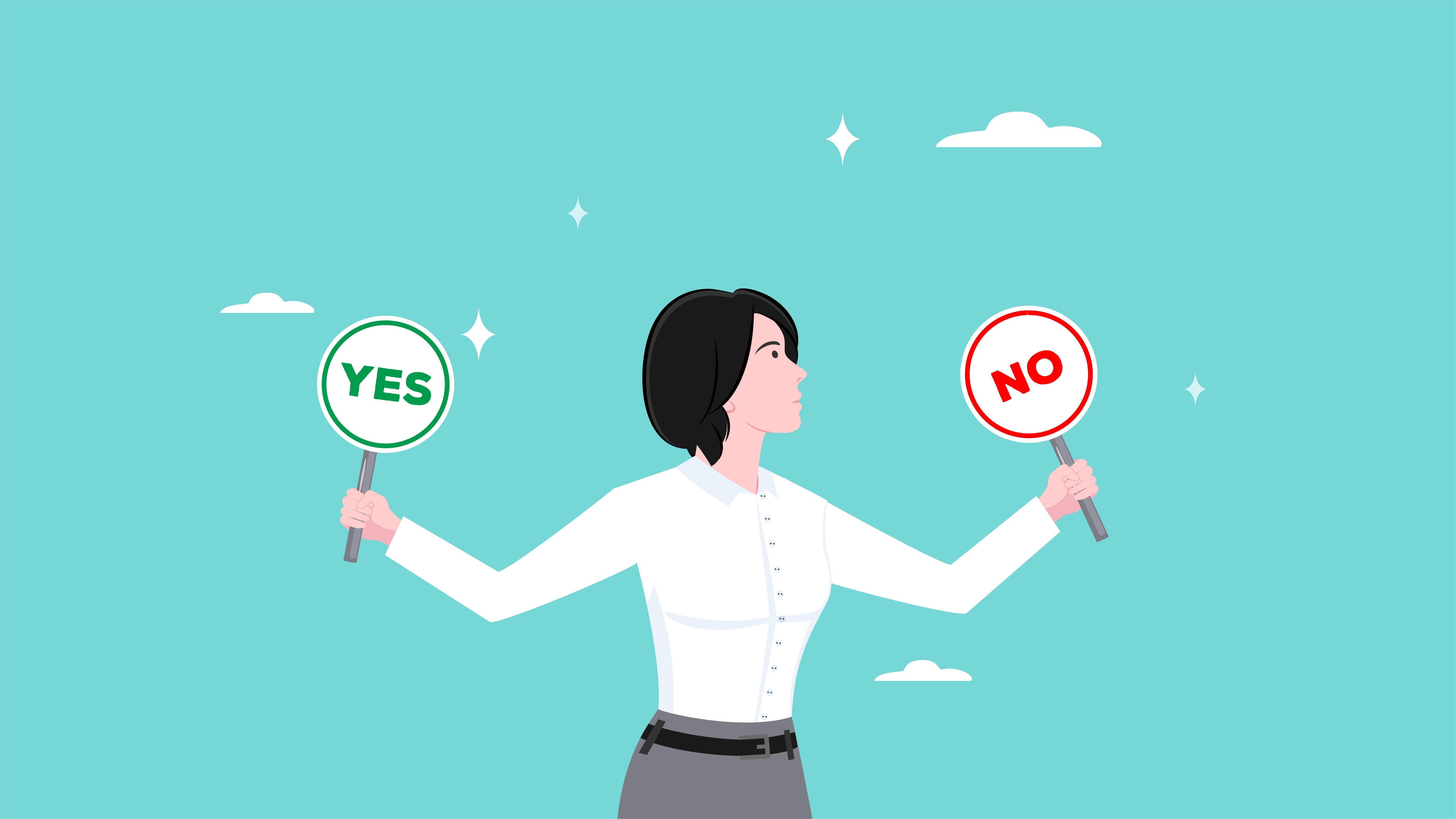 Person saying yes