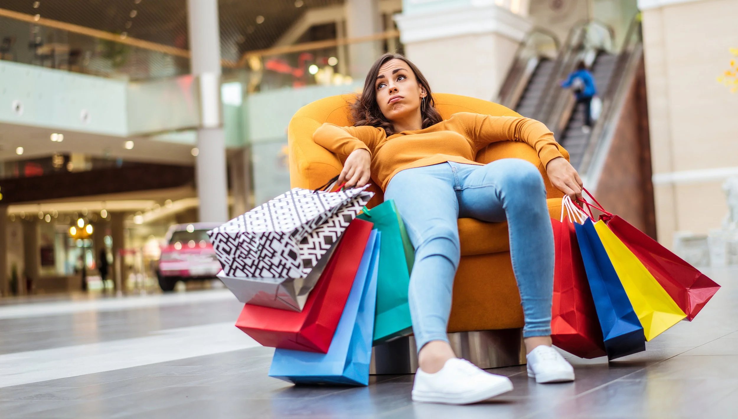 Person shopping alone
