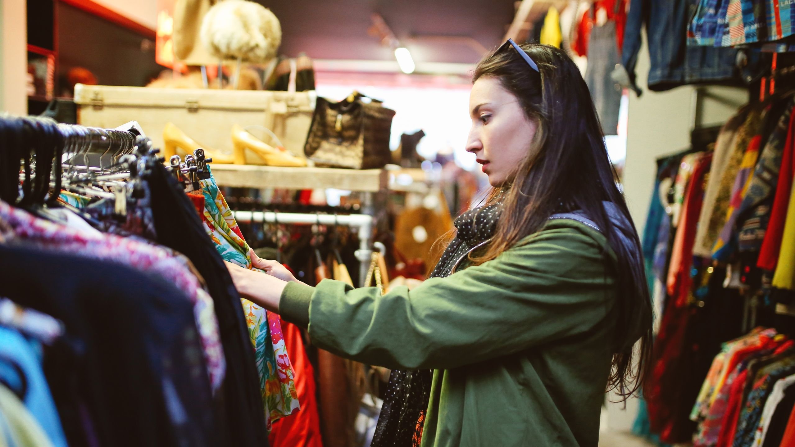 Person shopping alone