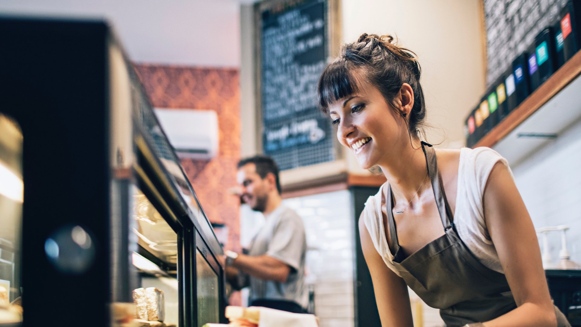 Smiling barista