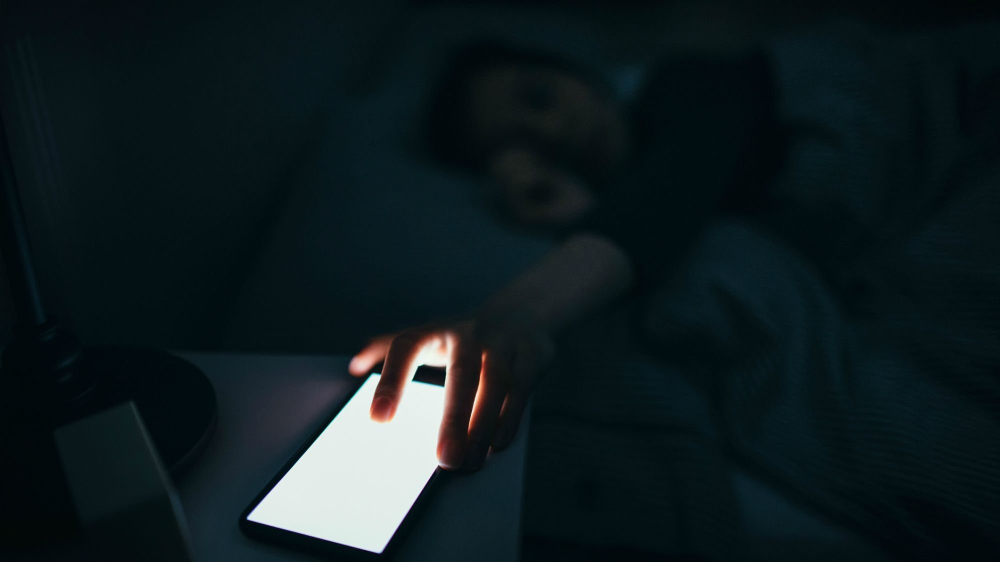 Tired person scrolling