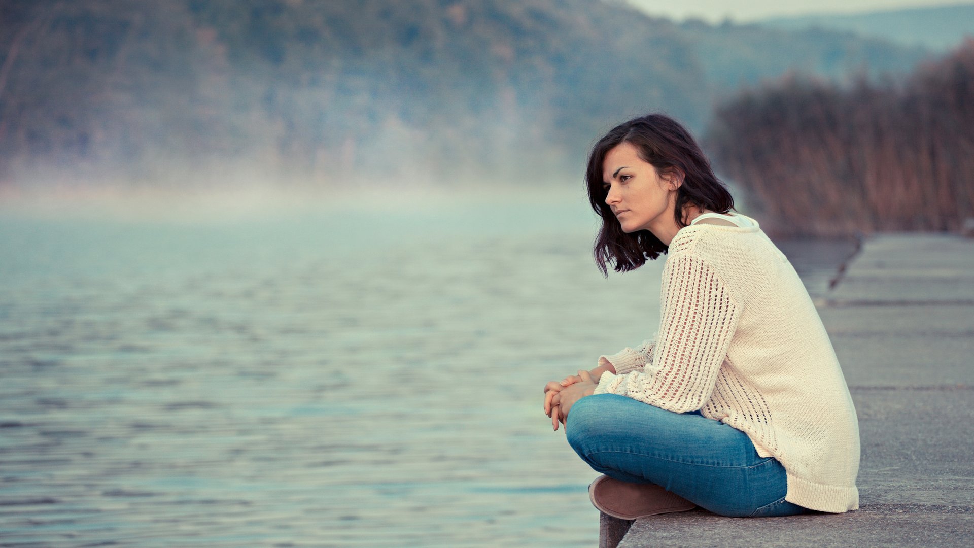 Woman alone