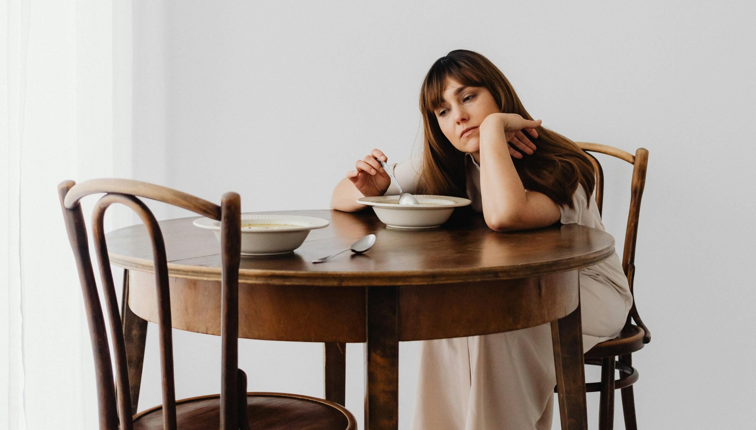 Woman at table