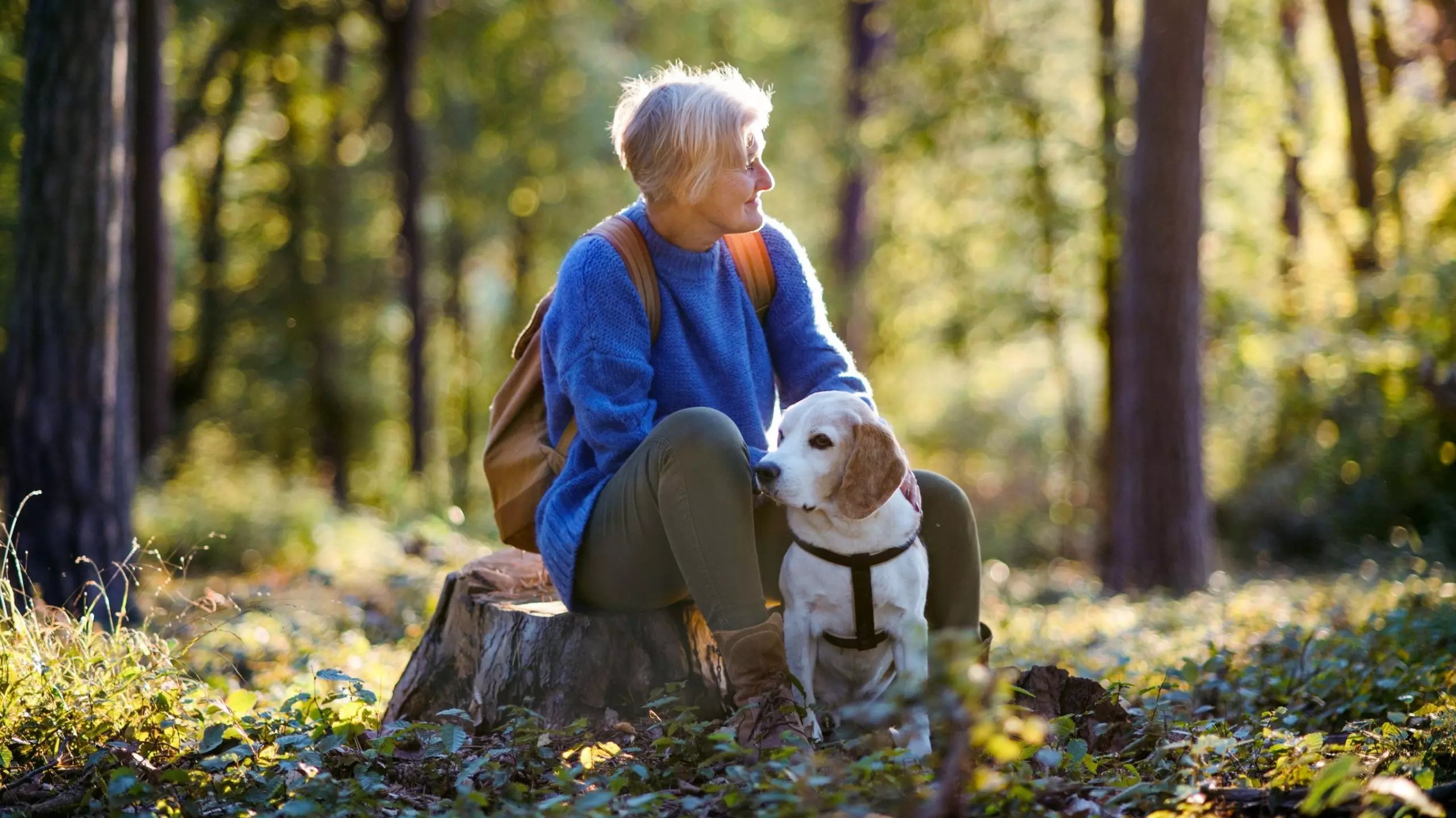 Old woman with dog