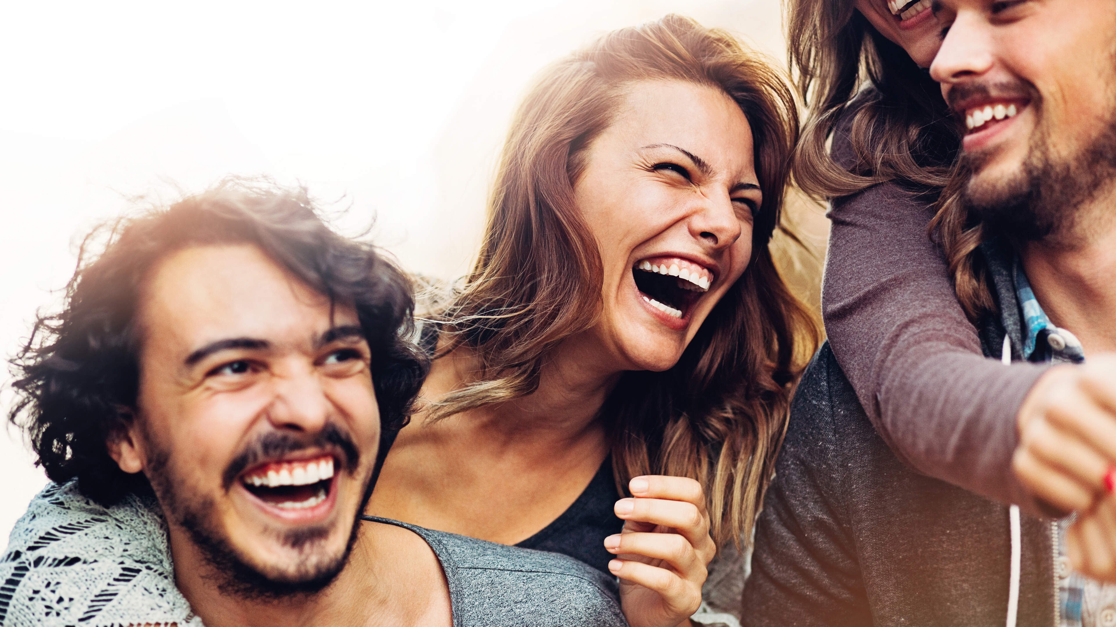 Friends laughing together