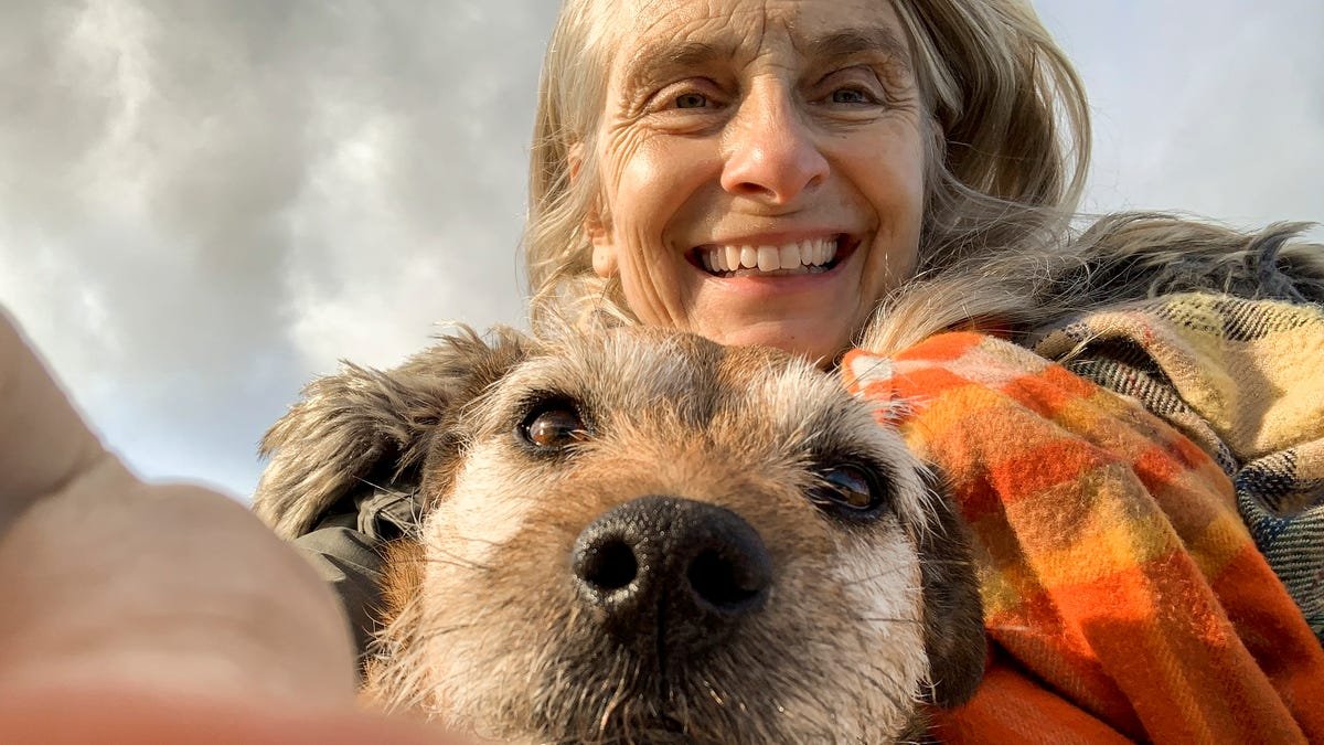 Old woman with dog