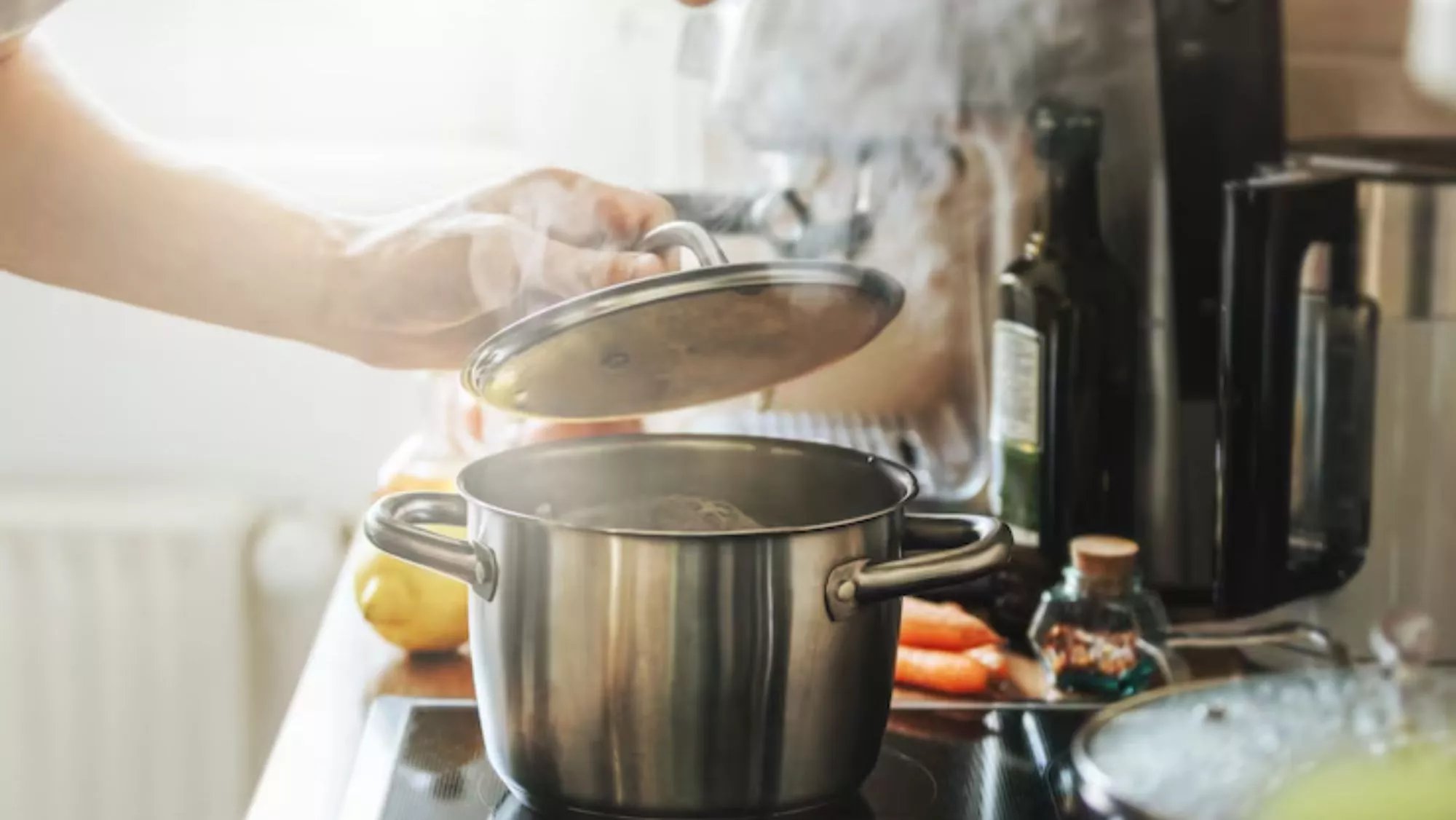 Person cooking tidy