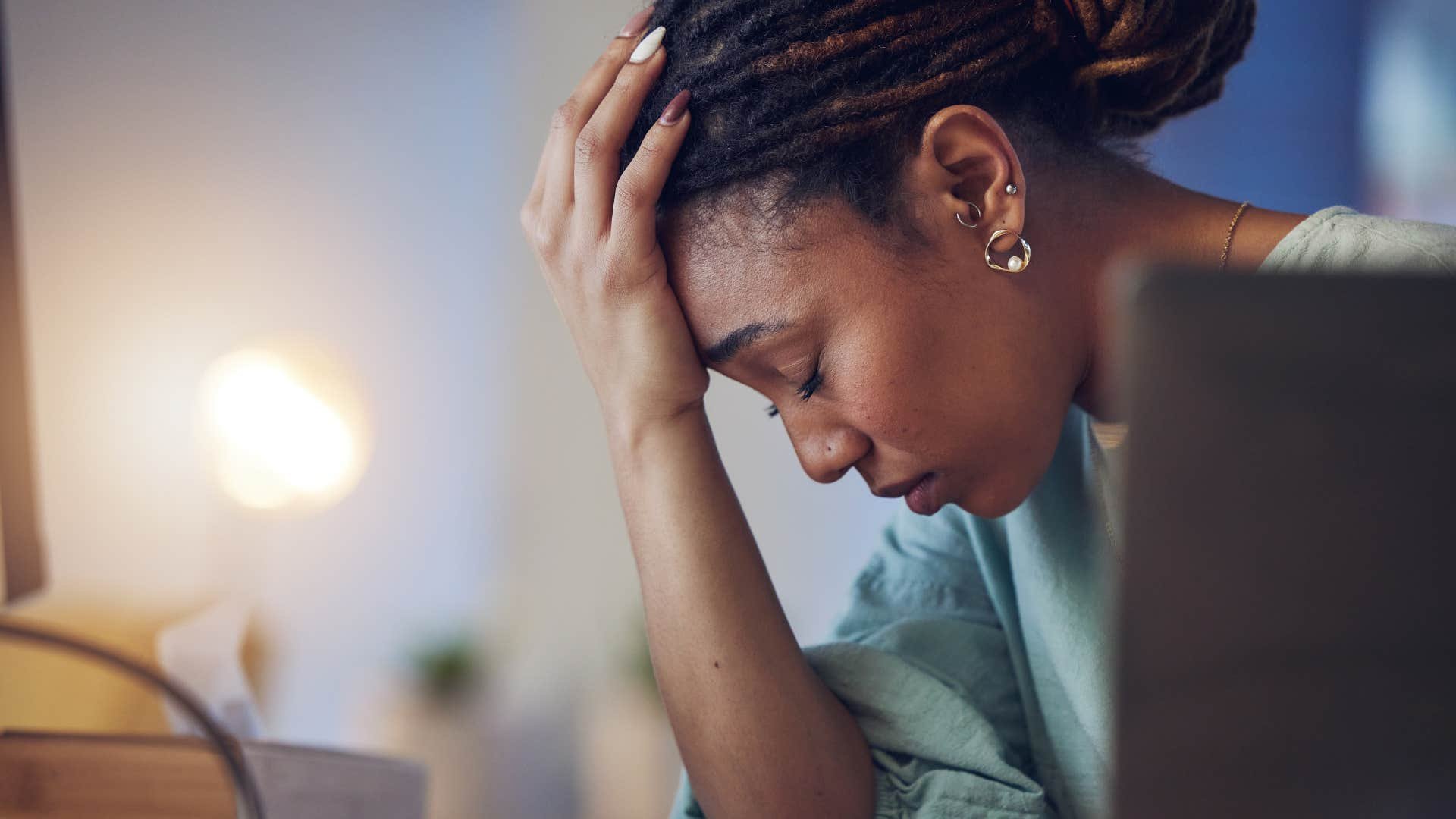 Stressed woman