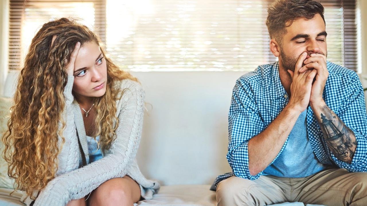 Tense couple