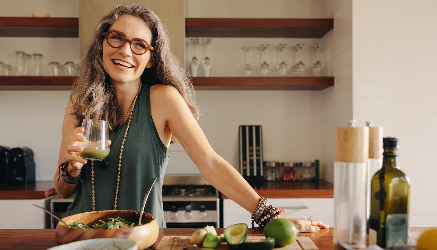 Woman at kitchen
