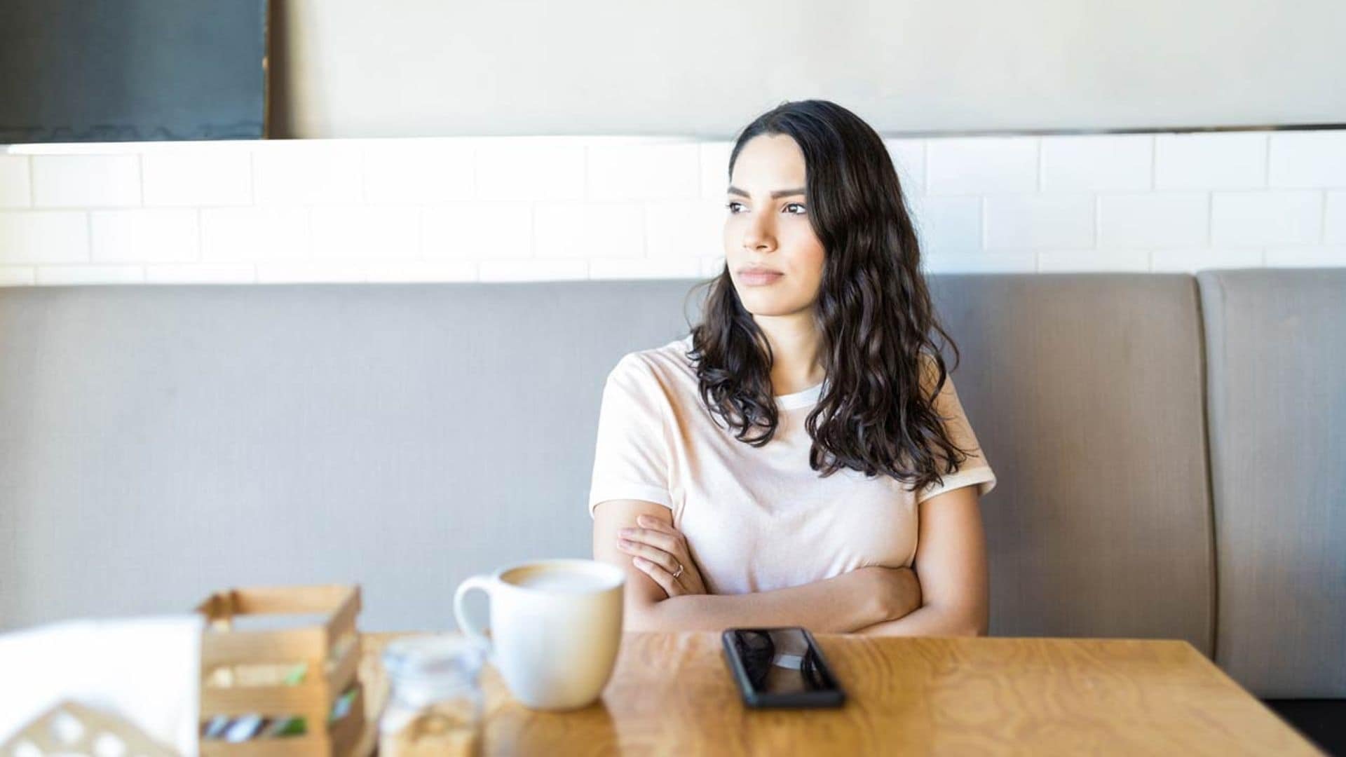 Woman in cafe