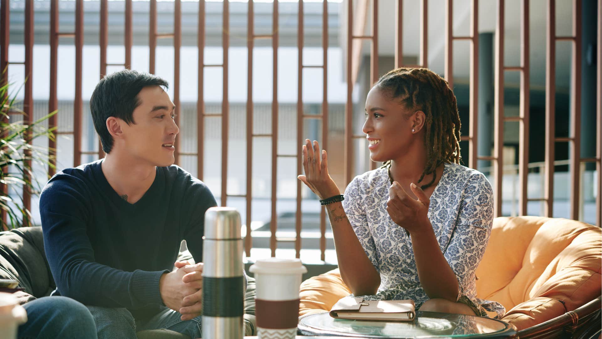 Couple in conversation