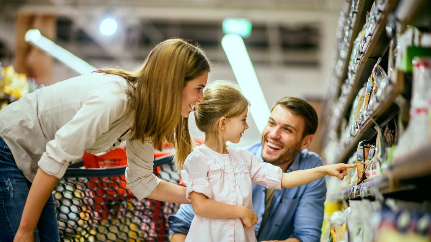 Family grocery aisle