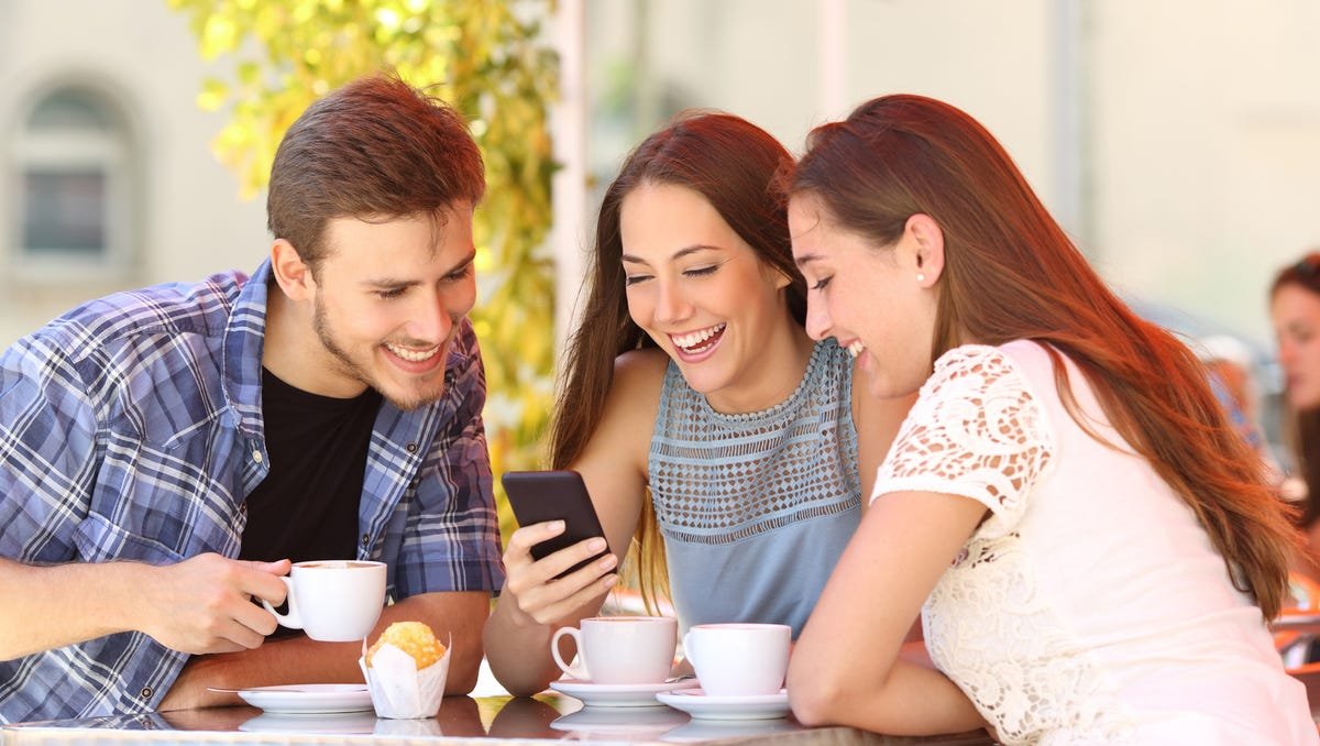 Friends texting