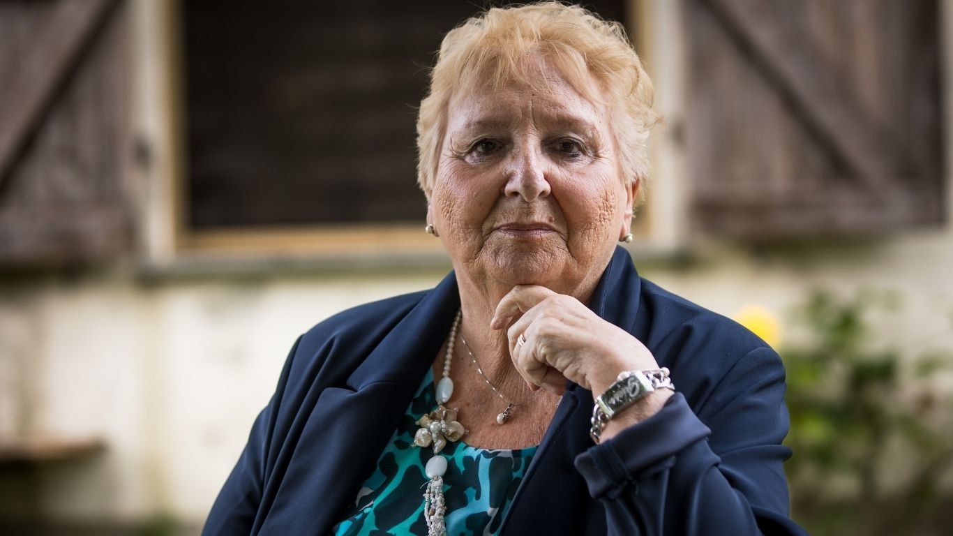 Old woman thinking