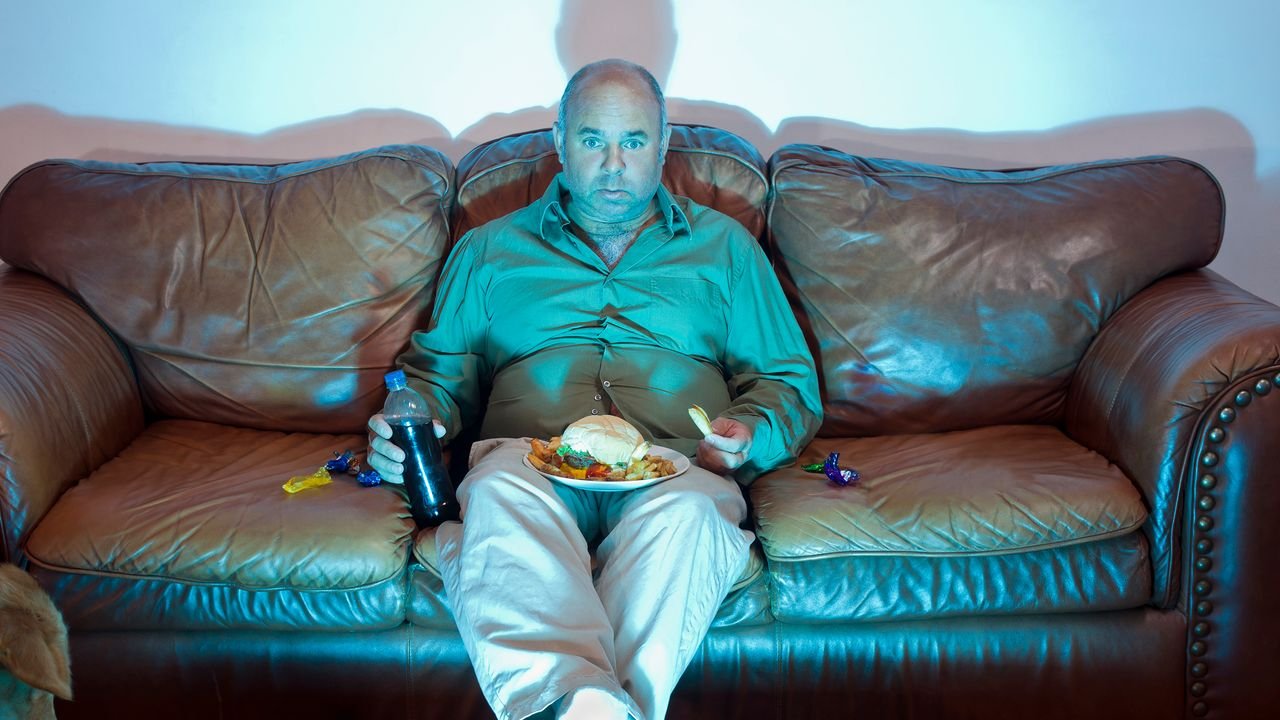 Older man watching movie
