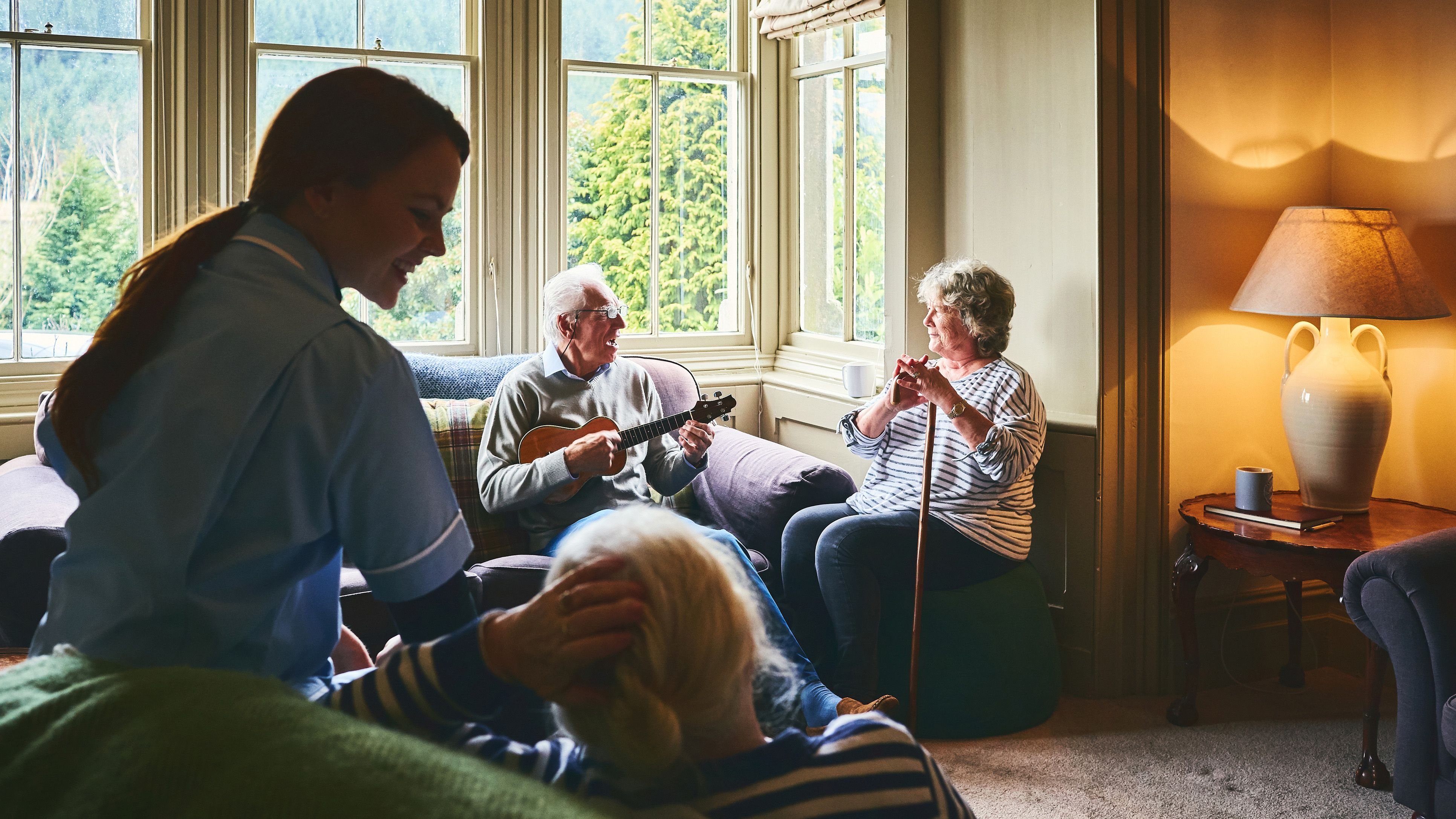 Older people talking
