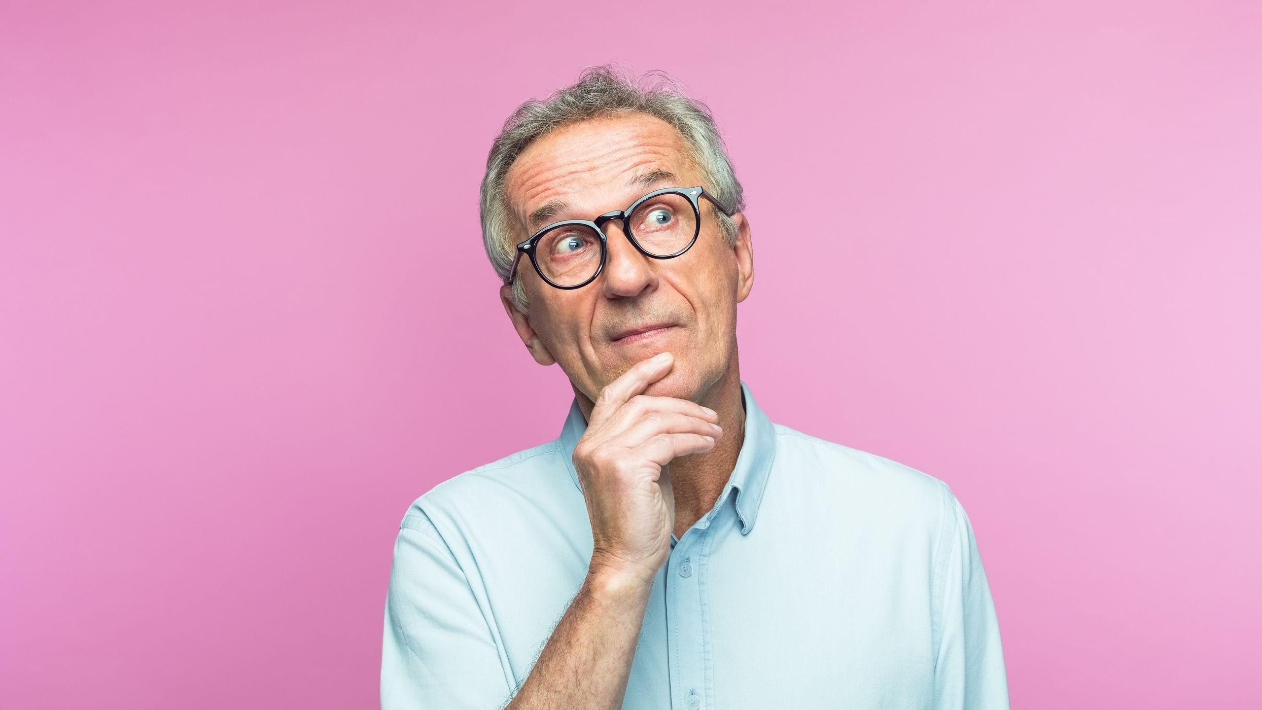 Older person thinking