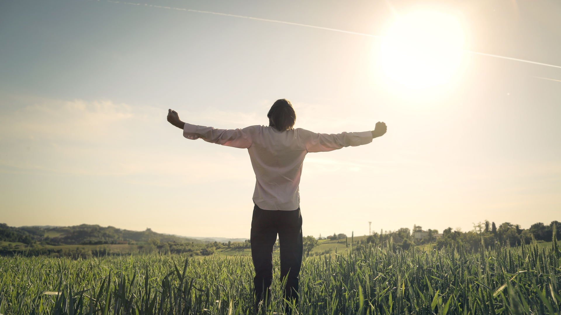 Person feeling hopeful
