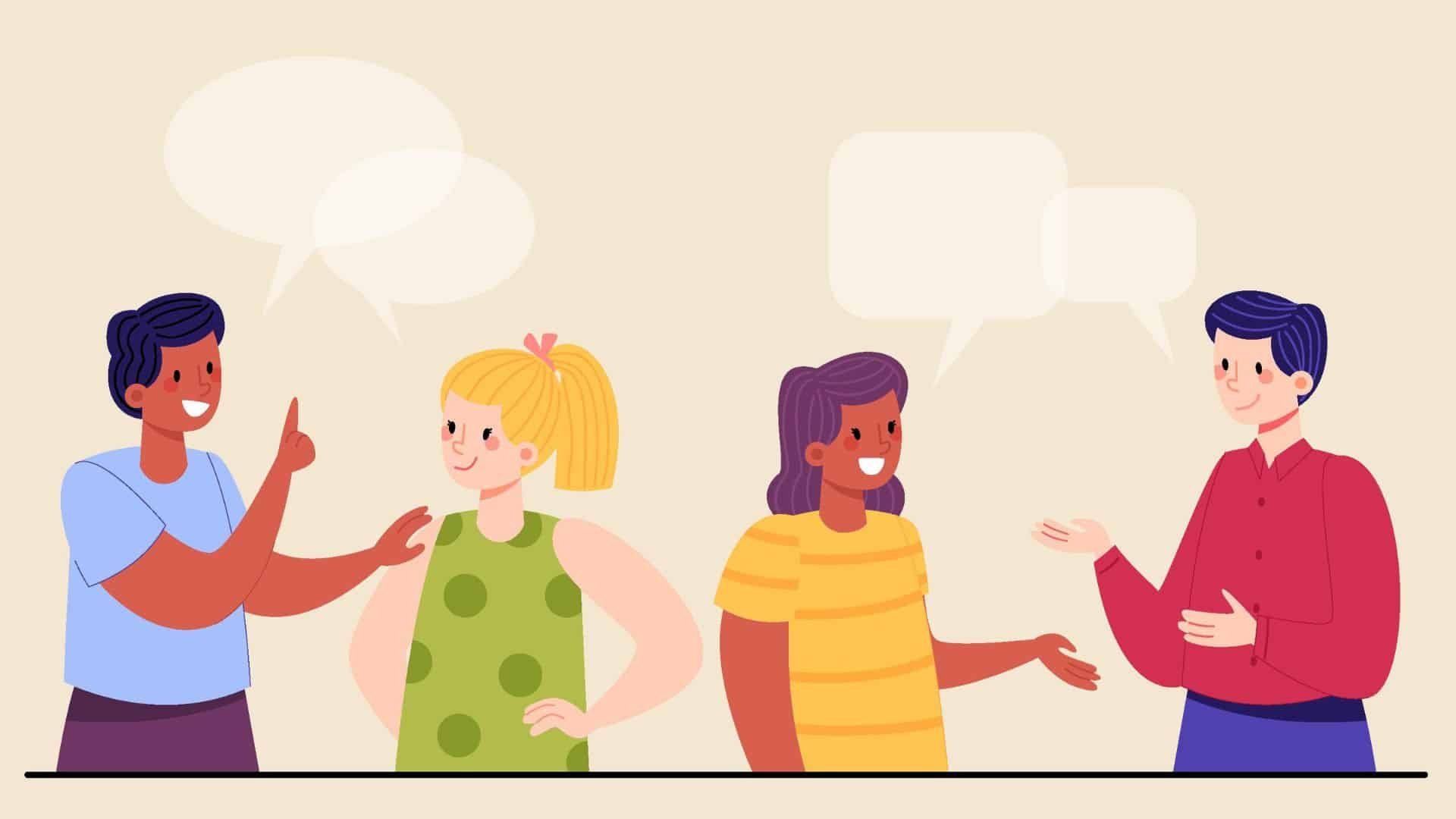Polite people talking