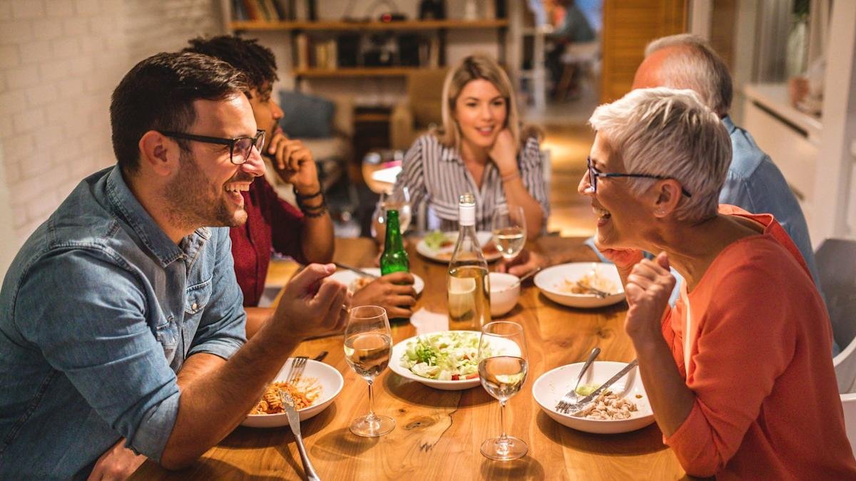 Quiet family dinner