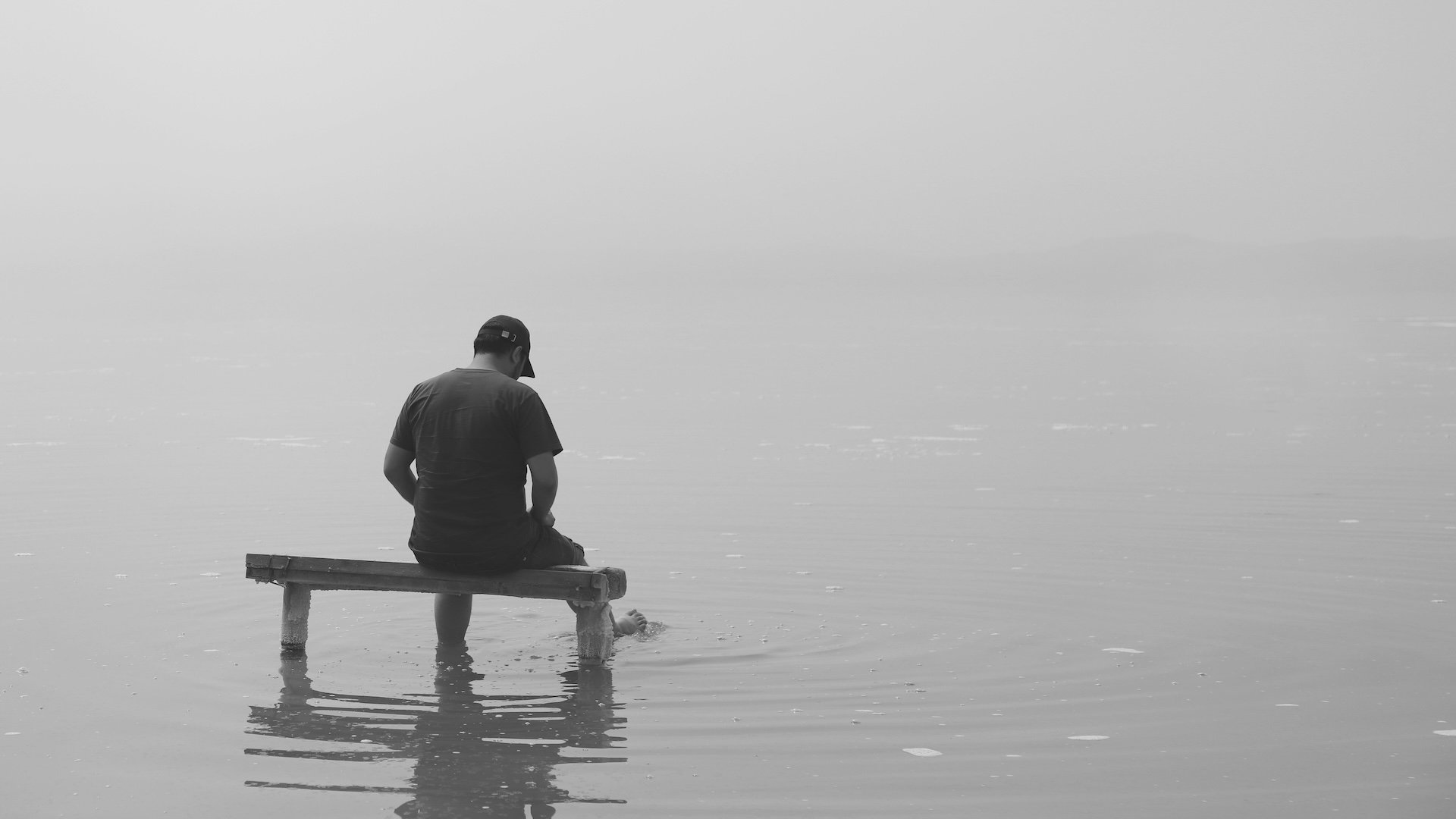 Quiet person alone