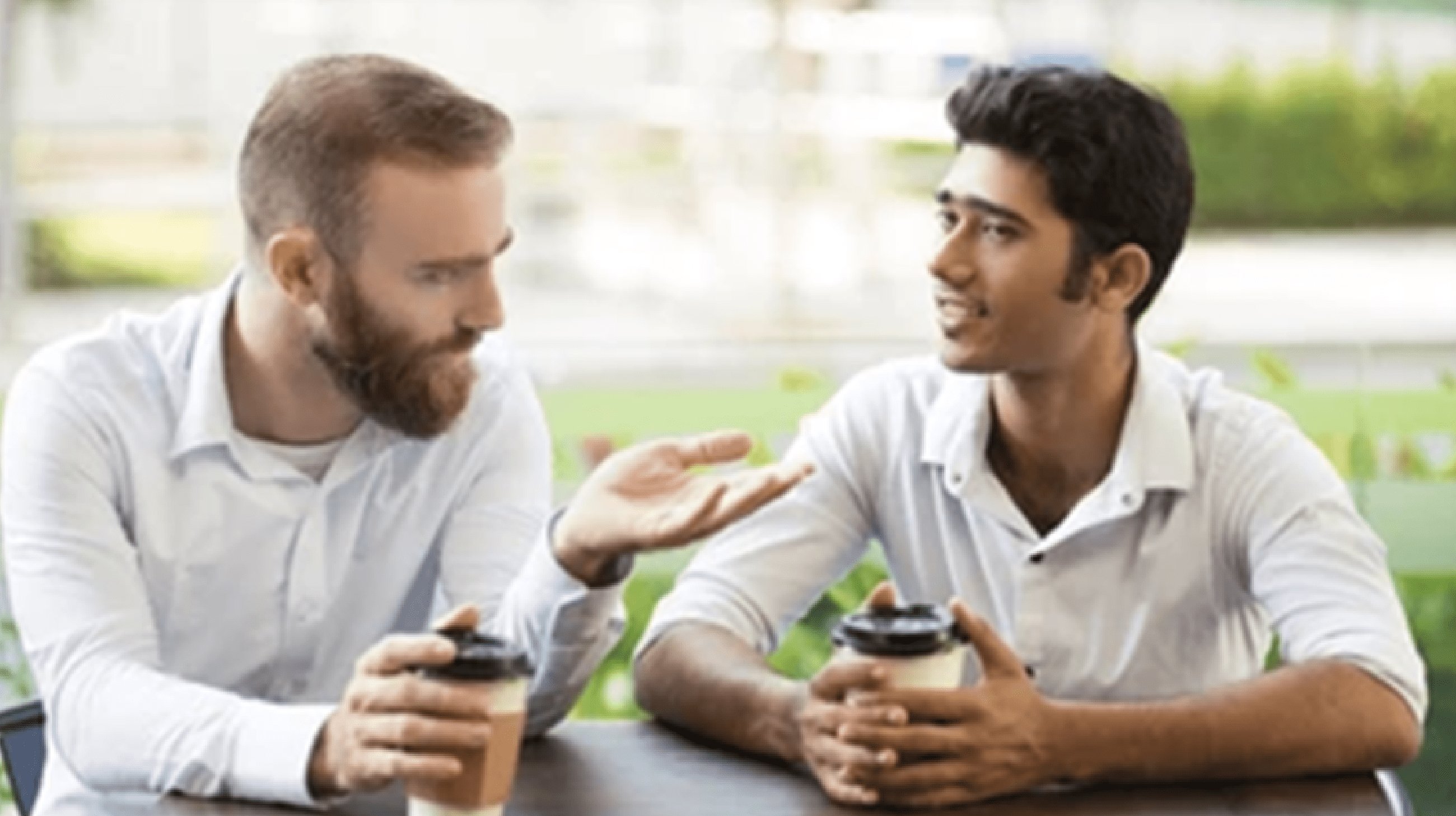 Supportive friends talking
