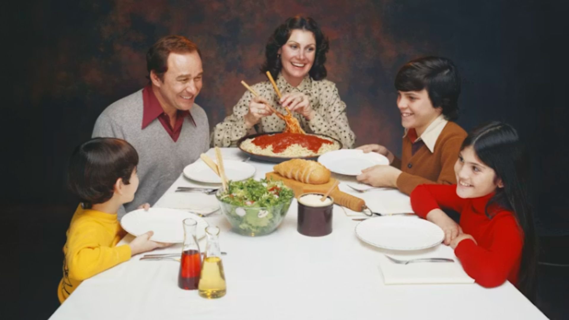 Tense family dinner