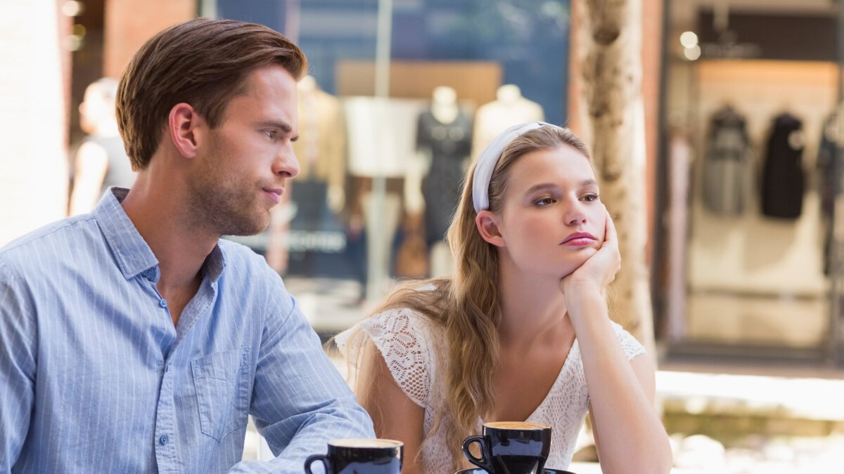 Thoughtful couple
